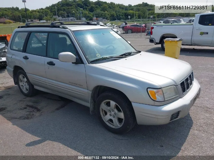 2001 Subaru Forester S VIN: JF1SF65611H729351 Lot: 40307132