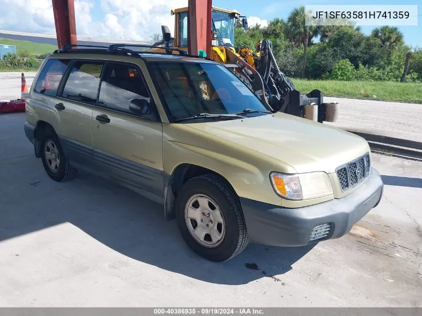 2001 Subaru Forester L VIN: JF1SF63581H741359 Lot: 40386935