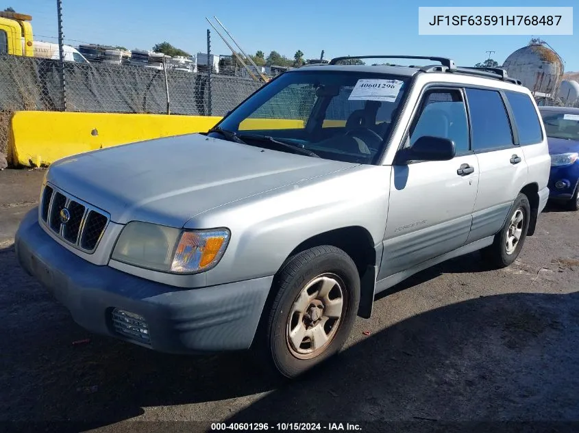 2001 Subaru Forester L VIN: JF1SF63591H768487 Lot: 40601296