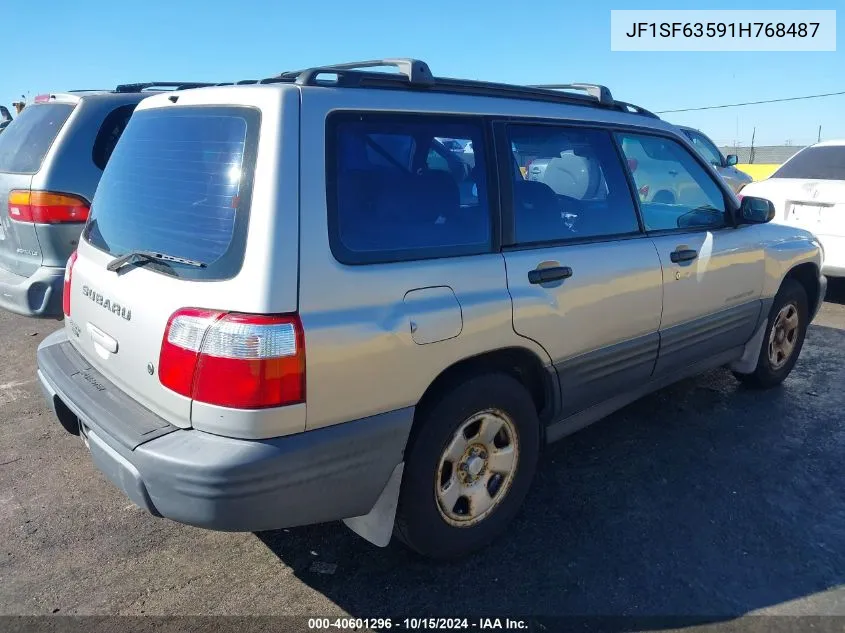 2001 Subaru Forester L VIN: JF1SF63591H768487 Lot: 40601296