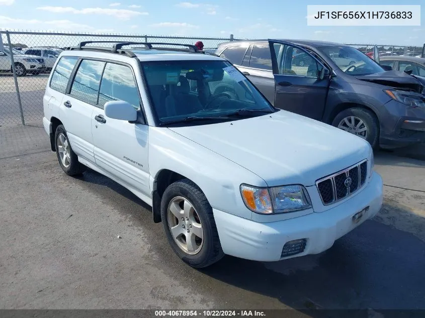 2001 Subaru Forester S VIN: JF1SF656X1H736833 Lot: 40678954