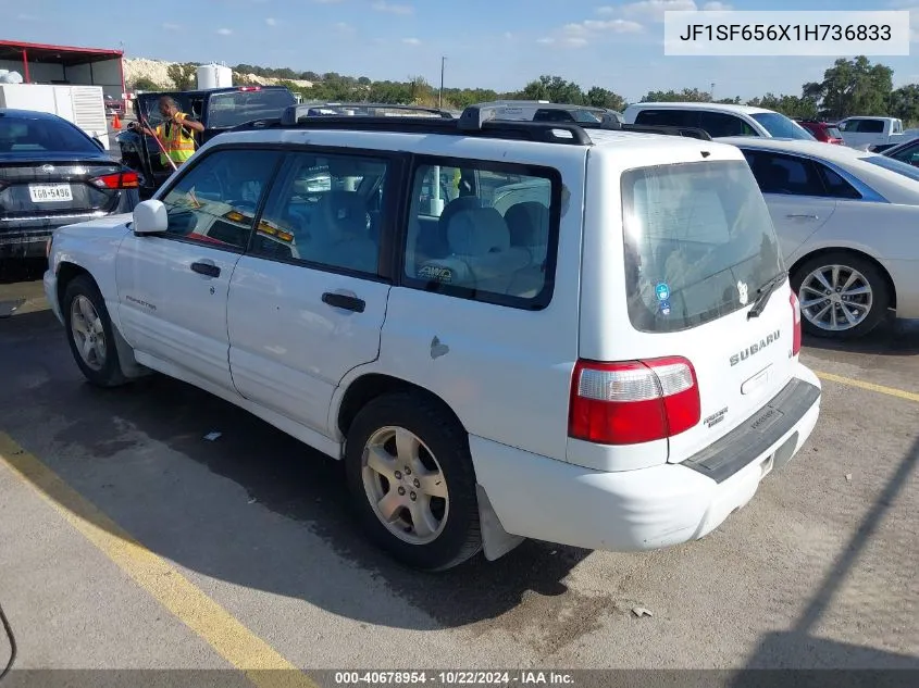 2001 Subaru Forester S VIN: JF1SF656X1H736833 Lot: 40678954