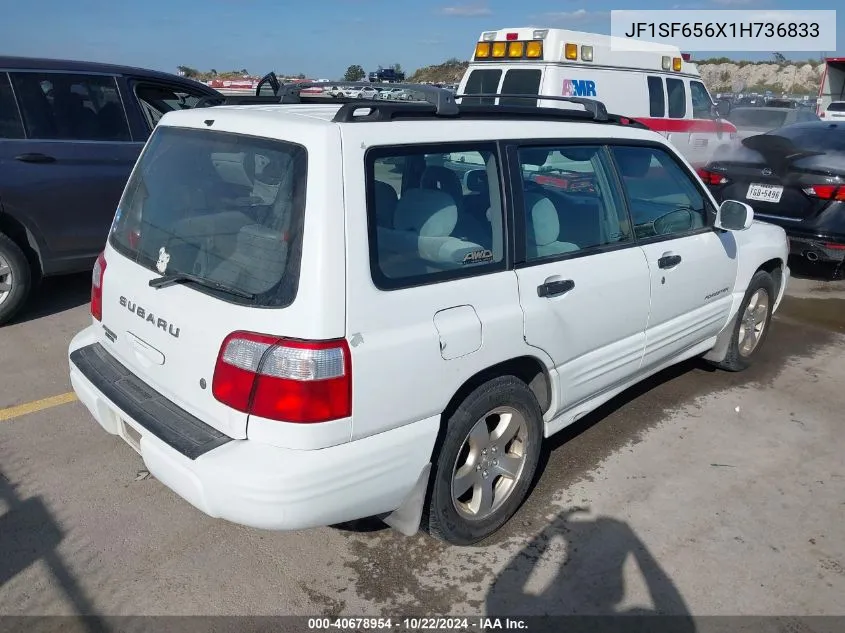 2001 Subaru Forester S VIN: JF1SF656X1H736833 Lot: 40678954