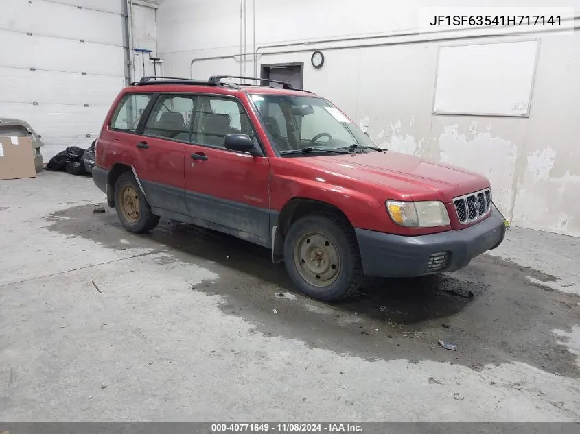 2001 Subaru Forester L VIN: JF1SF63541H717141 Lot: 40771649