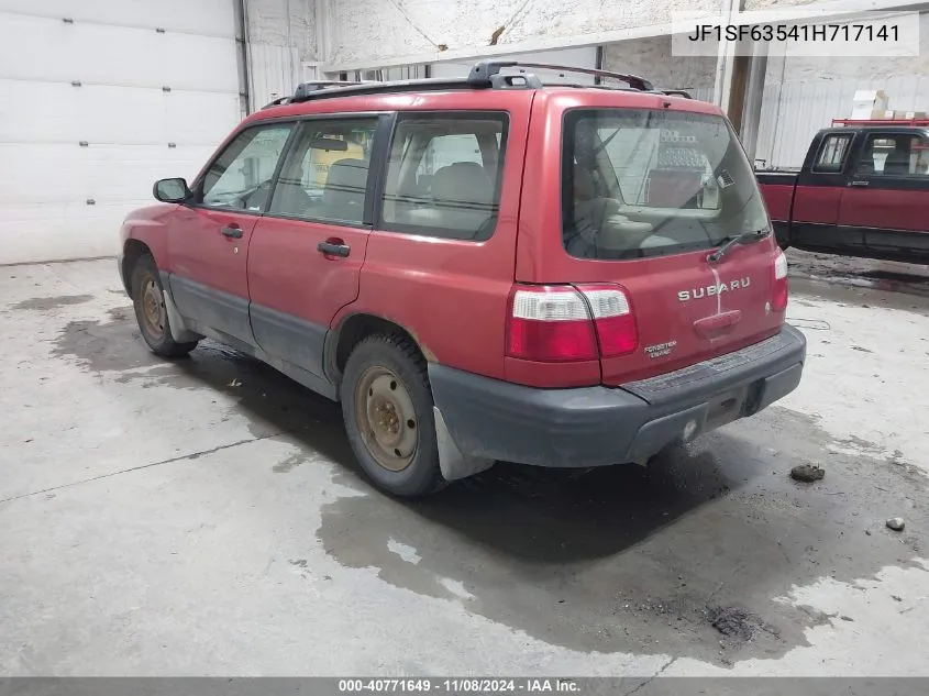 2001 Subaru Forester L VIN: JF1SF63541H717141 Lot: 40771649