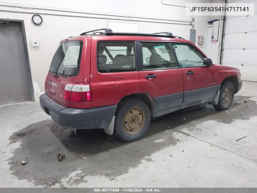 2001 Subaru Forester L VIN: JF1SF63541H717141 Lot: 40771649