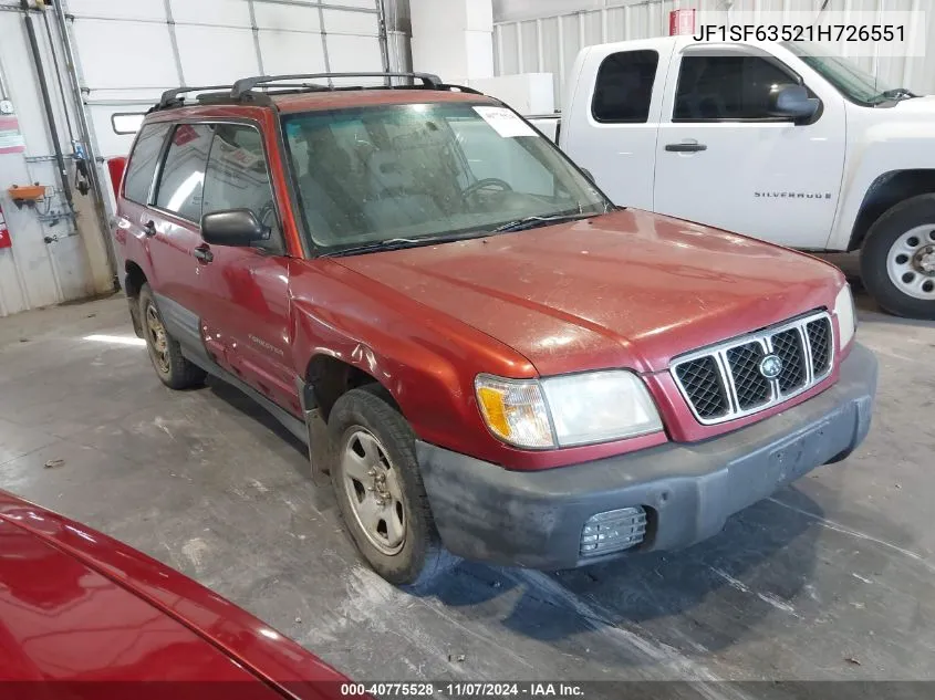 JF1SF63521H726551 2001 Subaru Forester L