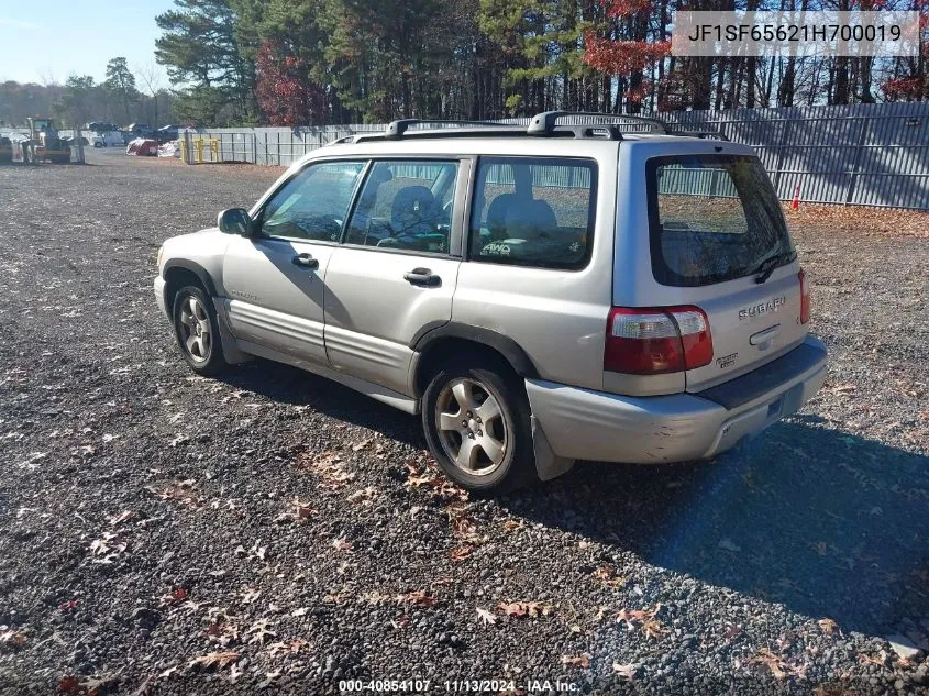 2001 Subaru Forester S VIN: JF1SF65621H700019 Lot: 40854107