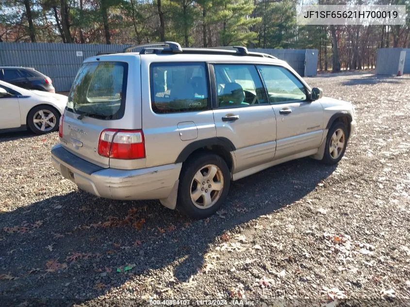 2001 Subaru Forester S VIN: JF1SF65621H700019 Lot: 40854107