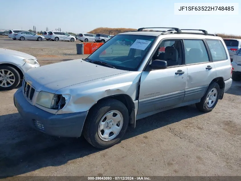 2002 Subaru Forester L VIN: JF1SF63522H748485 Lot: 39843093