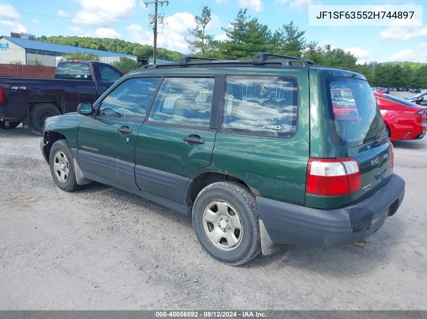 2002 Subaru Forester L VIN: JF1SF63552H744897 Lot: 40056092