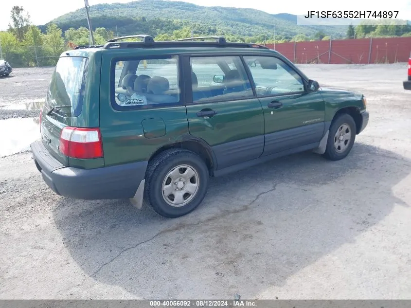 2002 Subaru Forester L VIN: JF1SF63552H744897 Lot: 40056092