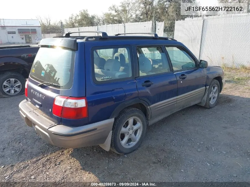 2002 Subaru Forester S VIN: JF1SF65562H722162 Lot: 40259873