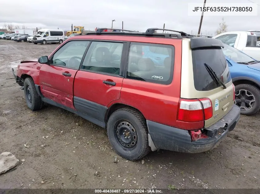 2002 Subaru Forester L VIN: JF1SF63552H738050 Lot: 40438487