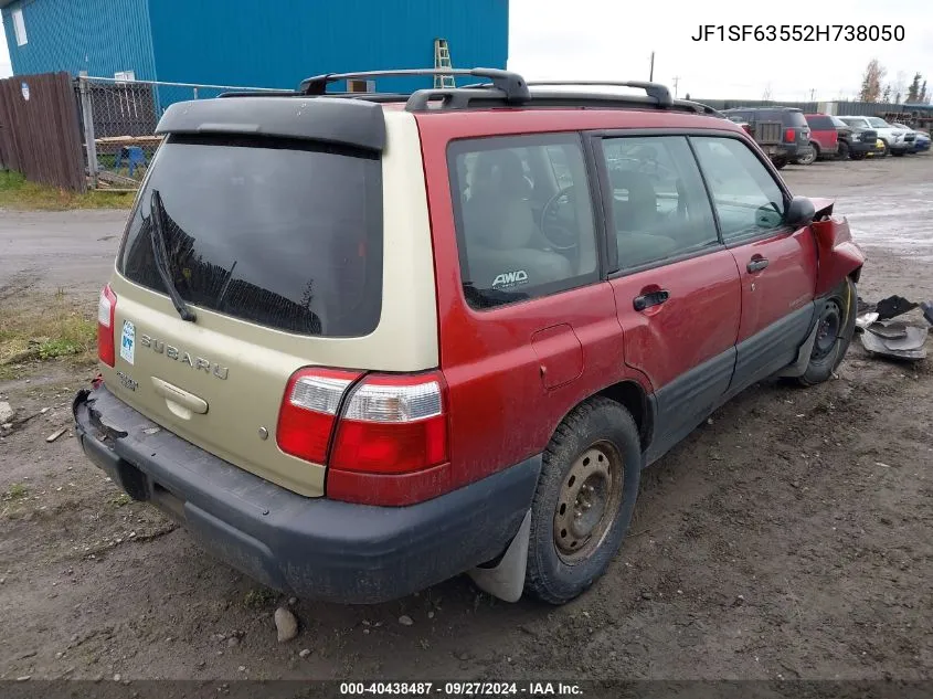 2002 Subaru Forester L VIN: JF1SF63552H738050 Lot: 40438487