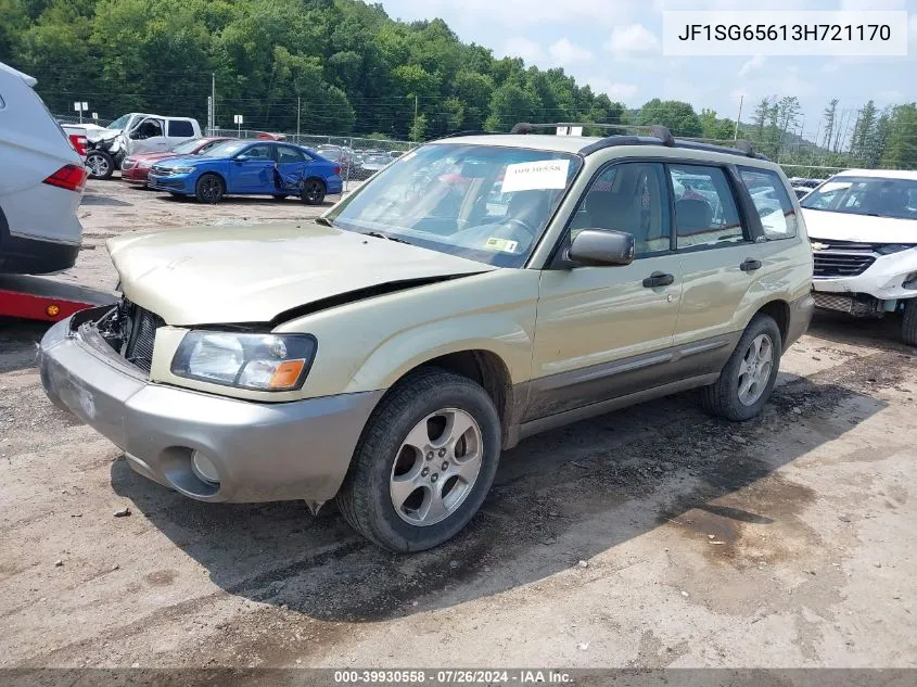 2003 Subaru Forester Xs VIN: JF1SG65613H721170 Lot: 39930558