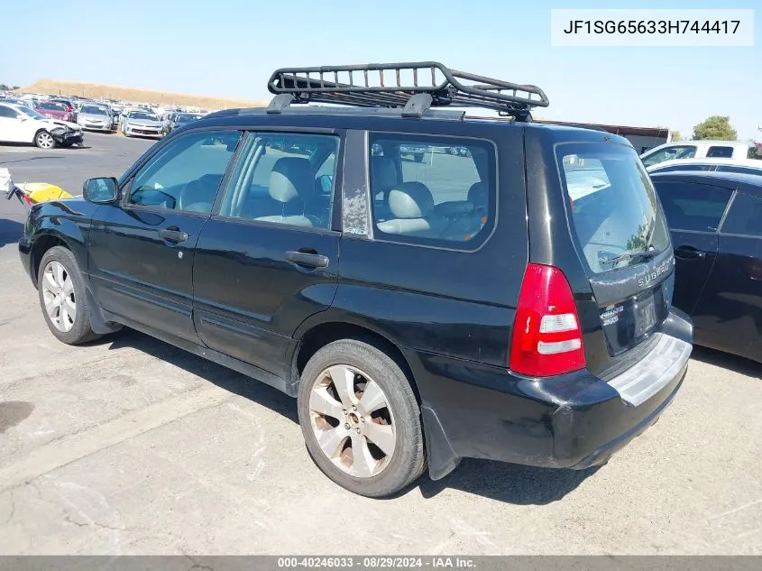 2003 Subaru Forester Xs VIN: JF1SG65633H744417 Lot: 40246033