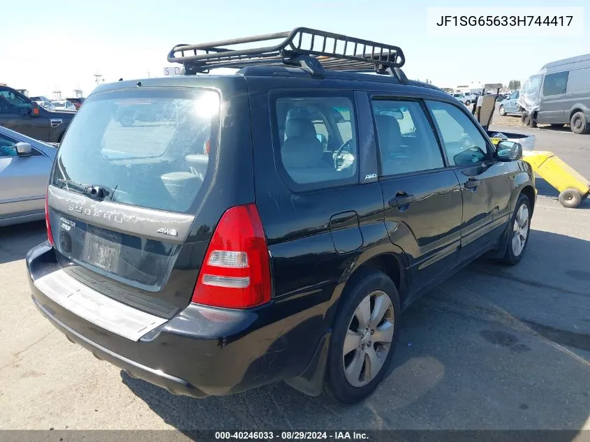 2003 Subaru Forester Xs VIN: JF1SG65633H744417 Lot: 40246033