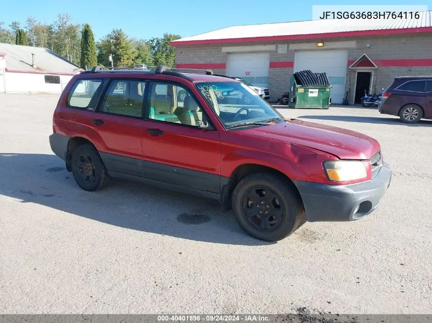 2003 Subaru Forester X VIN: JF1SG63683H764116 Lot: 40401898