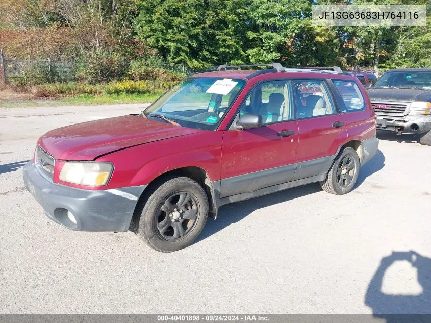 2003 Subaru Forester X VIN: JF1SG63683H764116 Lot: 40401898