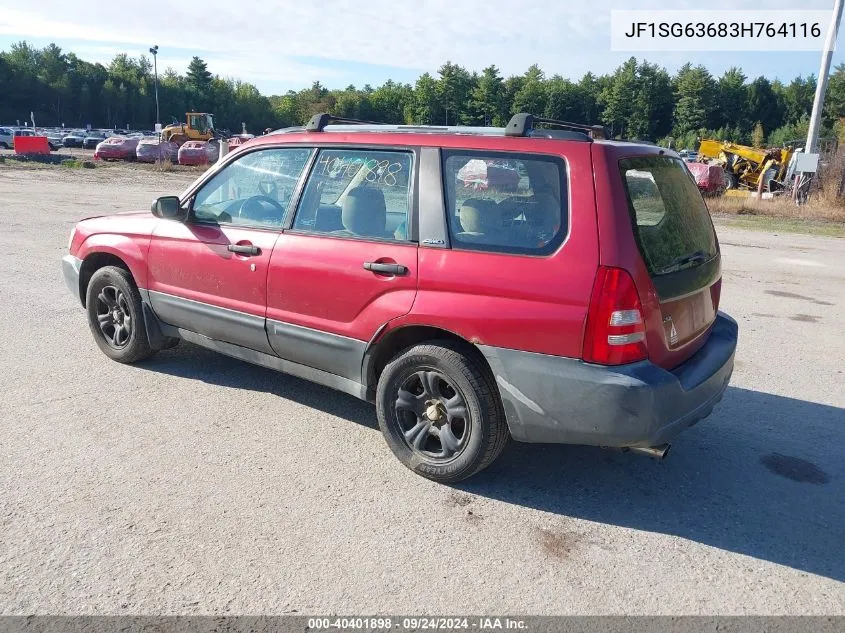 2003 Subaru Forester X VIN: JF1SG63683H764116 Lot: 40401898