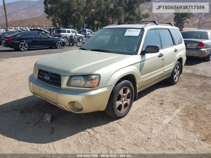 2003 Subaru Forester VIN: JF1SG656938717559 Lot: 40427658