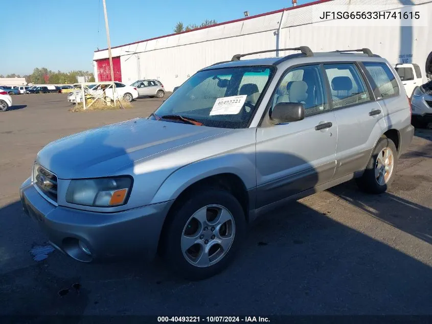 2003 Subaru Forester 2.5Xs VIN: JF1SG65633H741615 Lot: 40493221