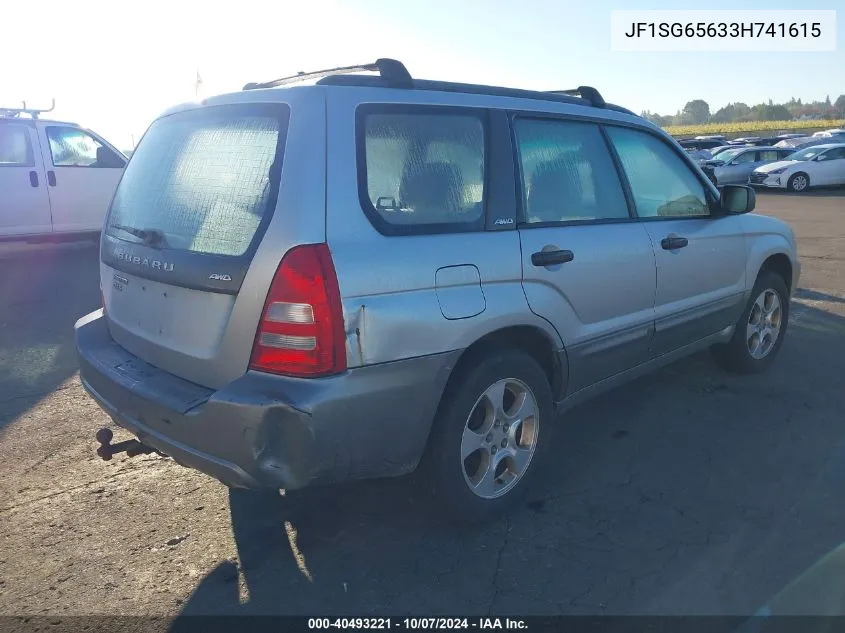 2003 Subaru Forester 2.5Xs VIN: JF1SG65633H741615 Lot: 40493221