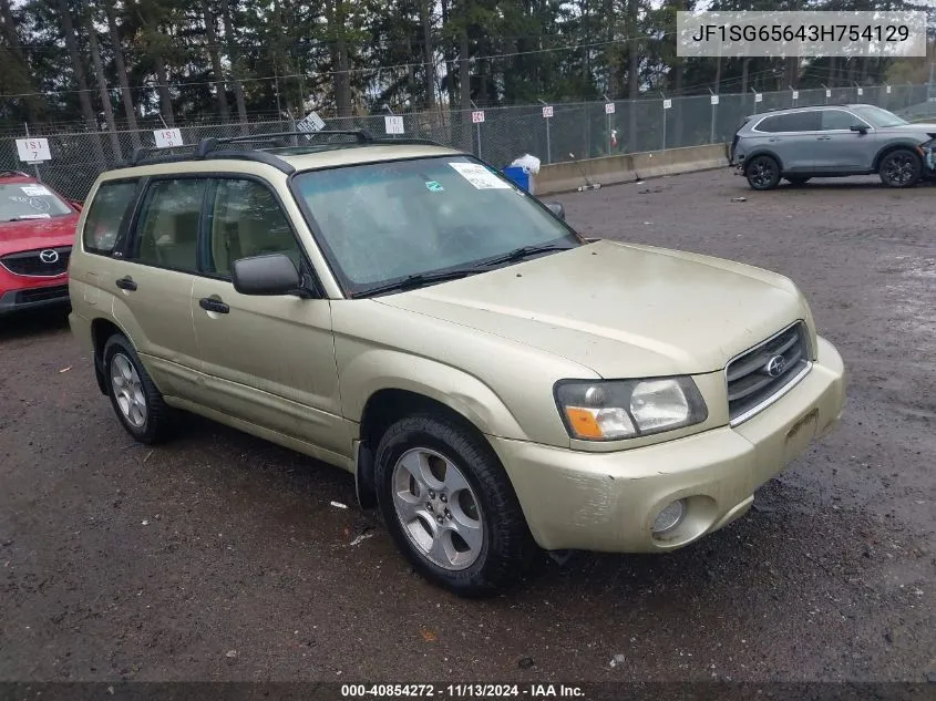 2003 Subaru Forester Xs VIN: JF1SG65643H754129 Lot: 40854272