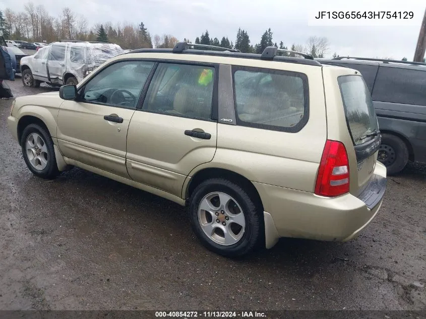 2003 Subaru Forester Xs VIN: JF1SG65643H754129 Lot: 40854272