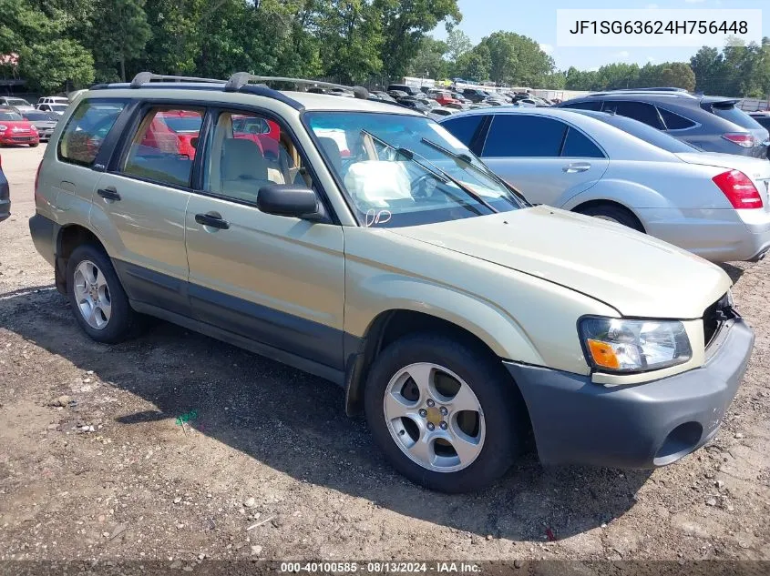 2004 Subaru Forester 2.5X VIN: JF1SG63624H756448 Lot: 40100585