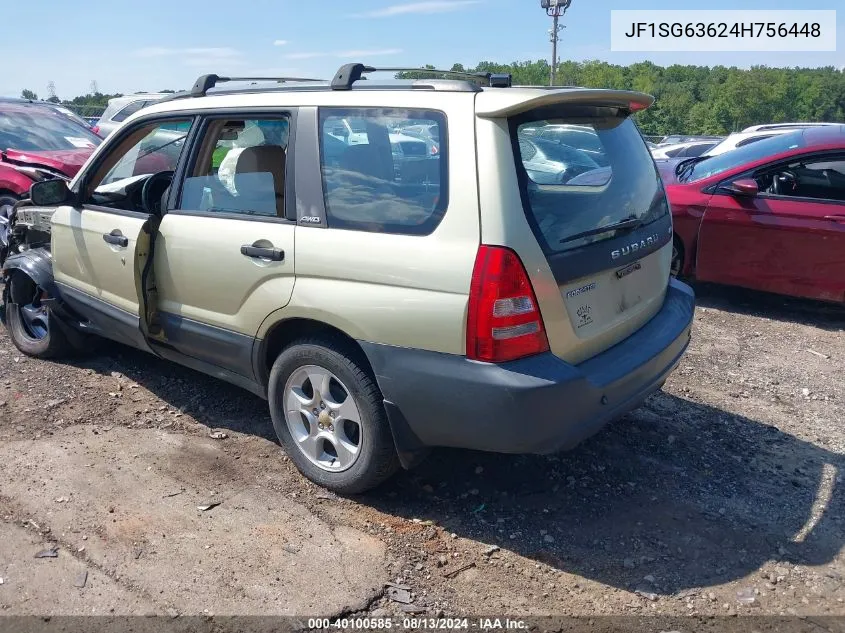 2004 Subaru Forester 2.5X VIN: JF1SG63624H756448 Lot: 40100585