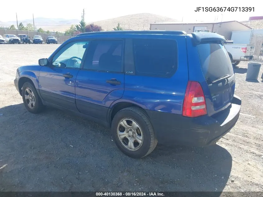 2004 Subaru Forester 2.5X VIN: JF1SG63674G713391 Lot: 40130368