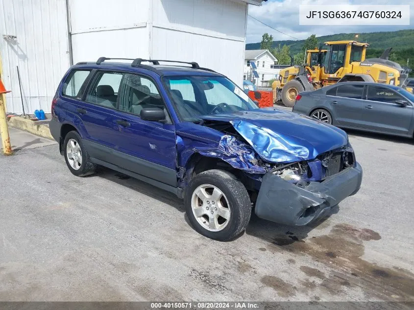 2004 Subaru Forester 2.5X VIN: JF1SG63674G760324 Lot: 40150571