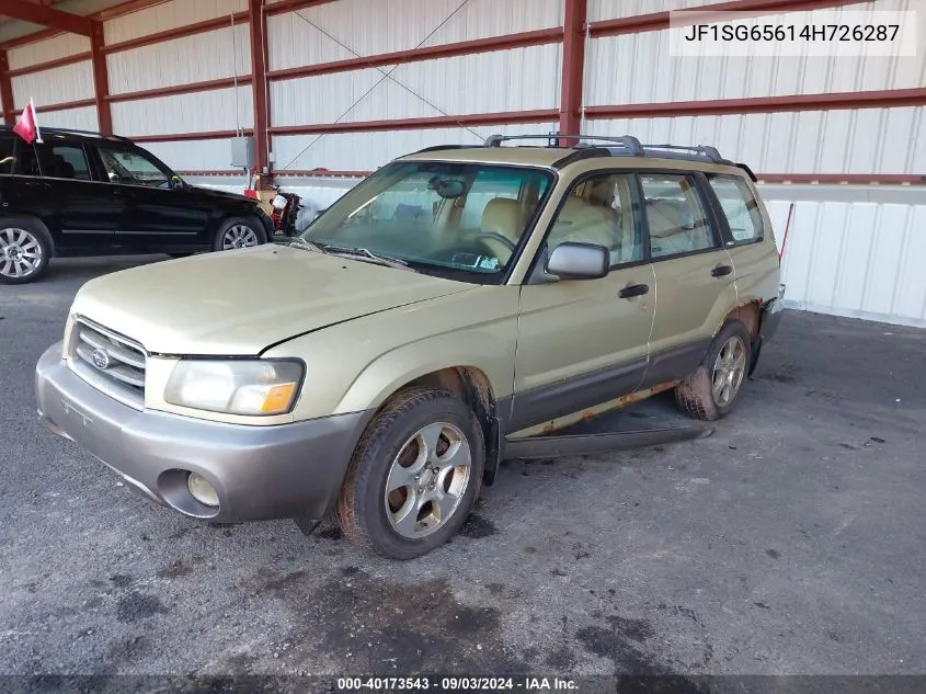 2004 Subaru Forester 2.5Xs VIN: JF1SG65614H726287 Lot: 40173543