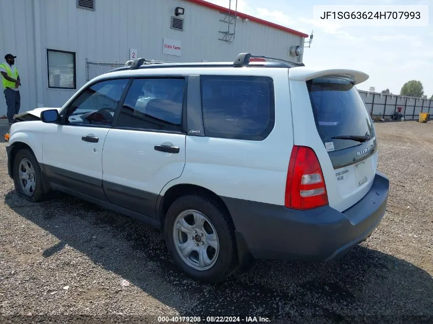 2004 Subaru Forester 2.5X VIN: JF1SG63624H707993 Lot: 40179208