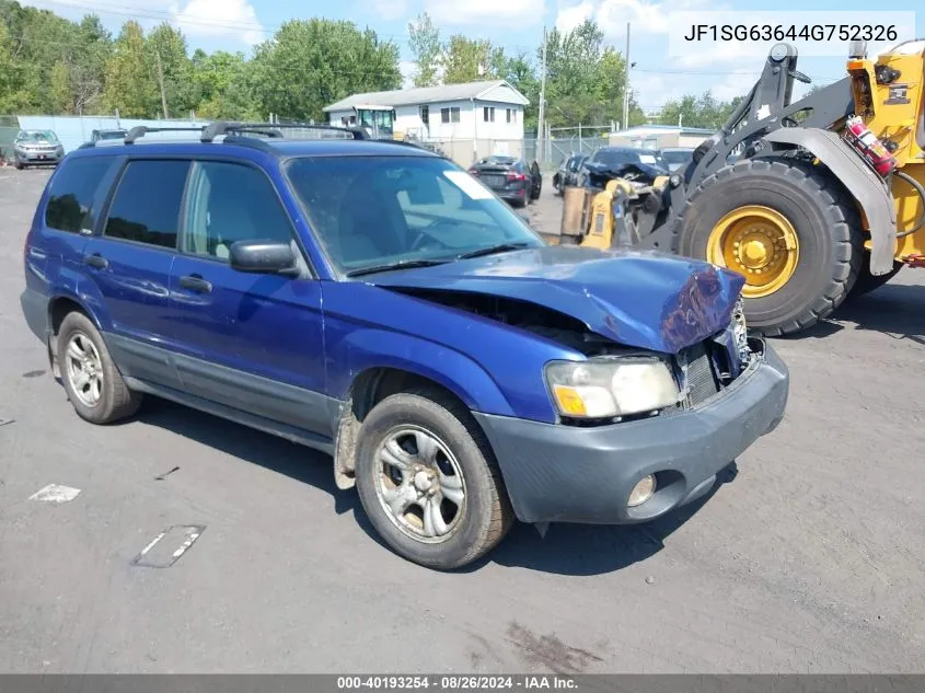 2004 Subaru Forester 2.5X VIN: JF1SG63644G752326 Lot: 40193254