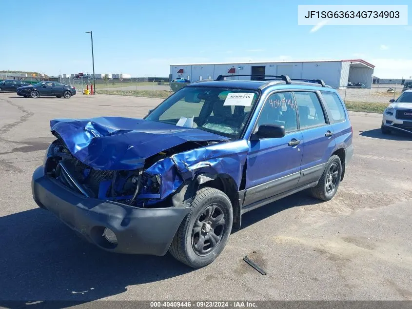 2004 Subaru Forester 2.5X VIN: JF1SG63634G734903 Lot: 40409446