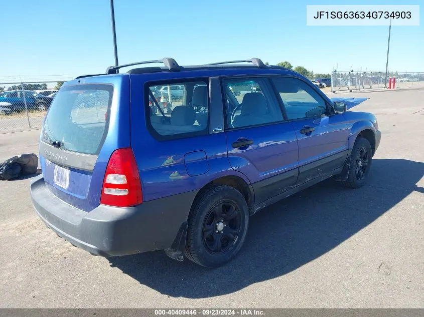 2004 Subaru Forester 2.5X VIN: JF1SG63634G734903 Lot: 40409446