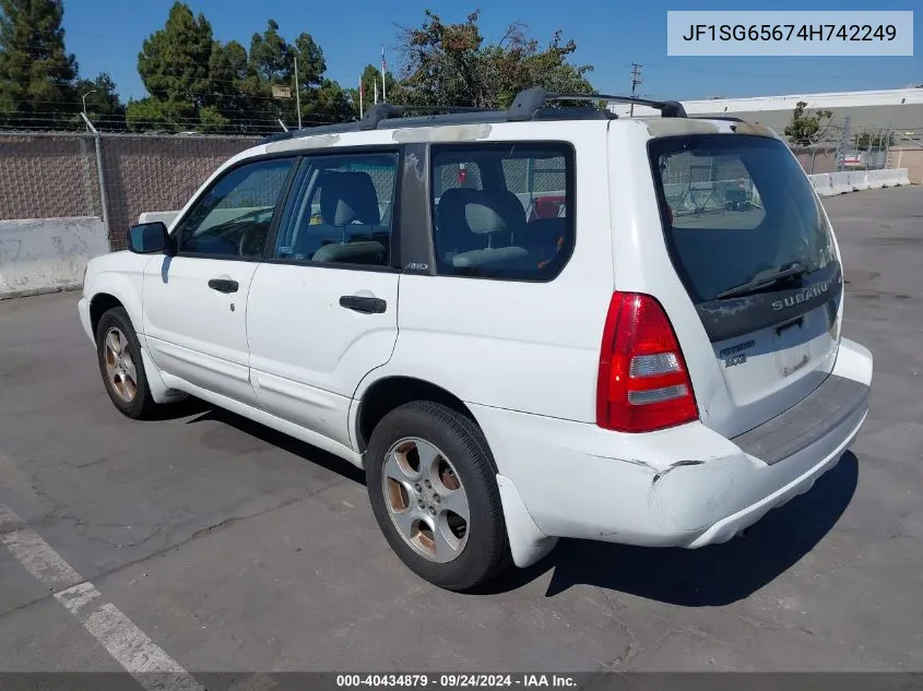 2004 Subaru Forester 2.5Xs VIN: JF1SG65674H742249 Lot: 40434879