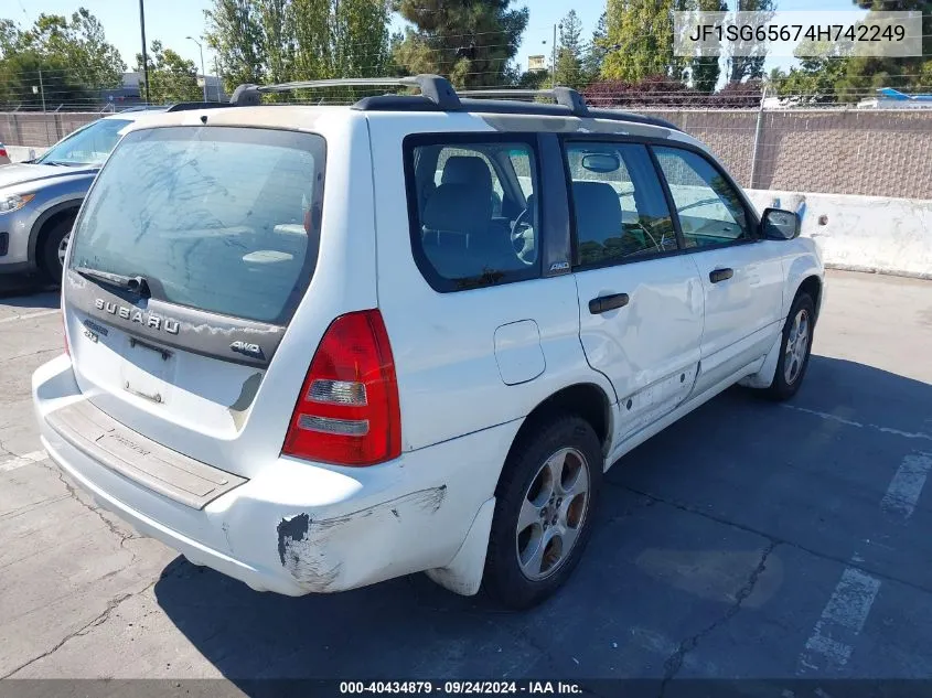 2004 Subaru Forester 2.5Xs VIN: JF1SG65674H742249 Lot: 40434879