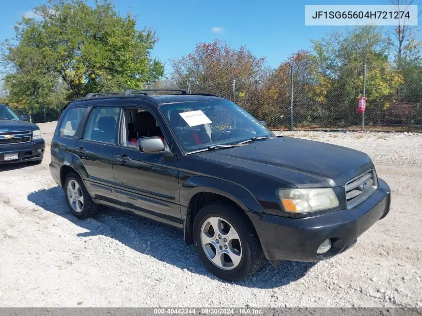 2004 Subaru Forester 2.5Xs VIN: JF1SG65604H721274 Lot: 40442344