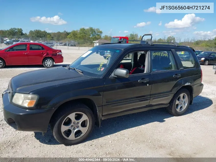 2004 Subaru Forester 2.5Xs VIN: JF1SG65604H721274 Lot: 40442344