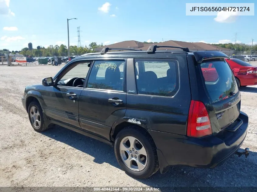 2004 Subaru Forester 2.5Xs VIN: JF1SG65604H721274 Lot: 40442344