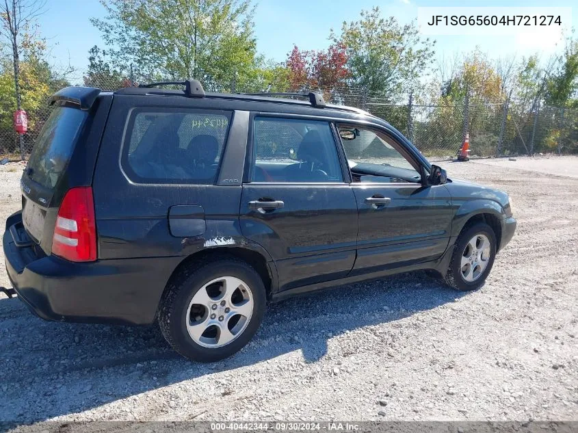 2004 Subaru Forester 2.5Xs VIN: JF1SG65604H721274 Lot: 40442344