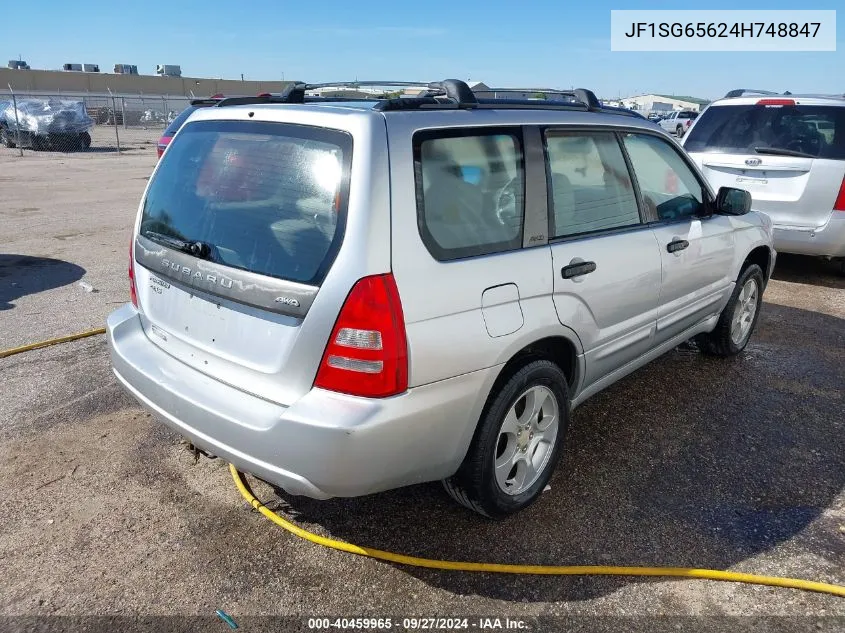 2004 Subaru Forester 2.5Xs VIN: JF1SG65624H748847 Lot: 40459965