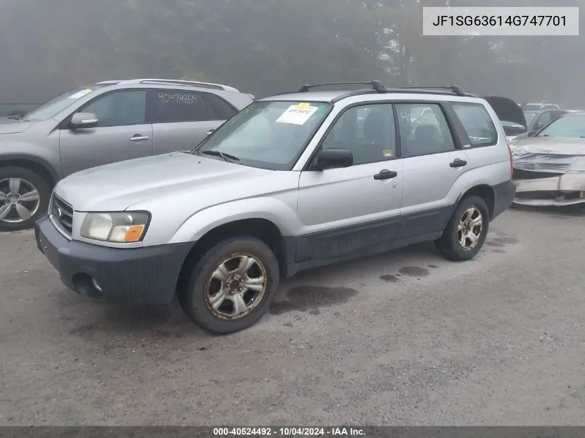 2004 Subaru Forester 2.5X VIN: JF1SG63614G747701 Lot: 40524492