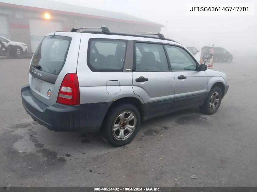 2004 Subaru Forester 2.5X VIN: JF1SG63614G747701 Lot: 40524492