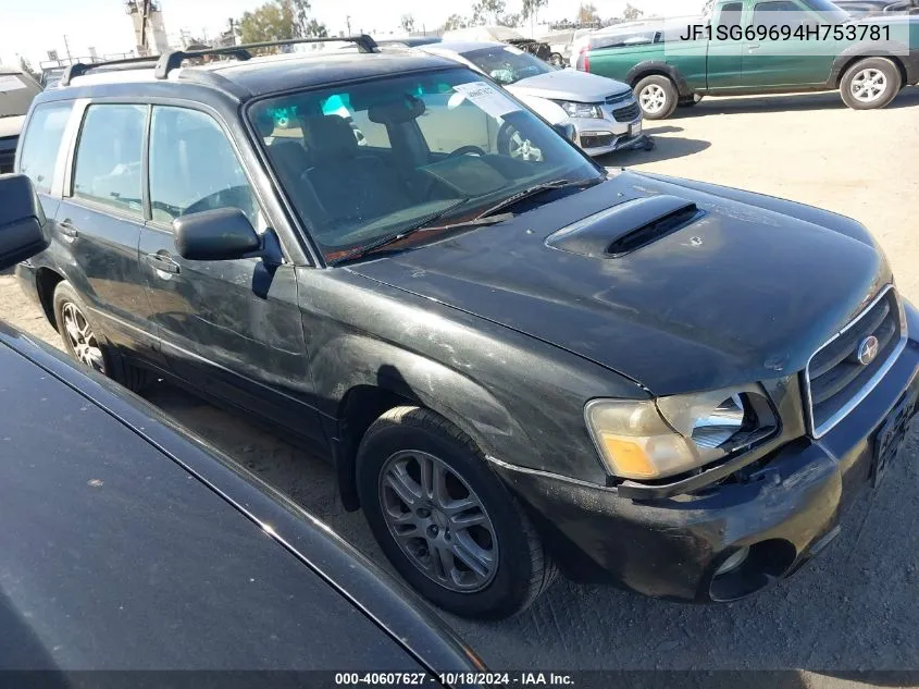 2004 Subaru Forester 2.5Xt VIN: JF1SG69694H753781 Lot: 40607627