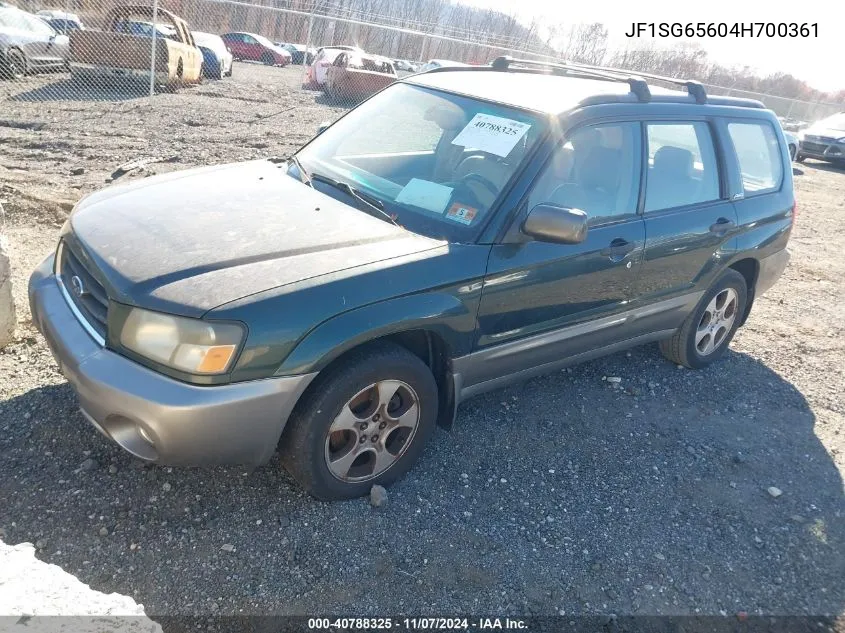 JF1SG65604H700361 2004 Subaru Forester 2.5Xs